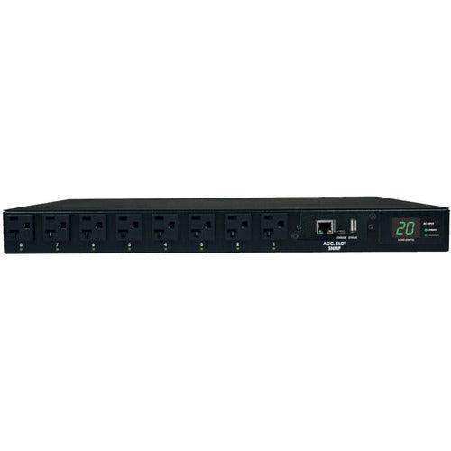 Tripp Lite PDU Switched ATS 120V 20A 5-15/20R 16 Outlet L5-20P Horizontal TAA - PDUMH20ATNET Power Tripp Lite