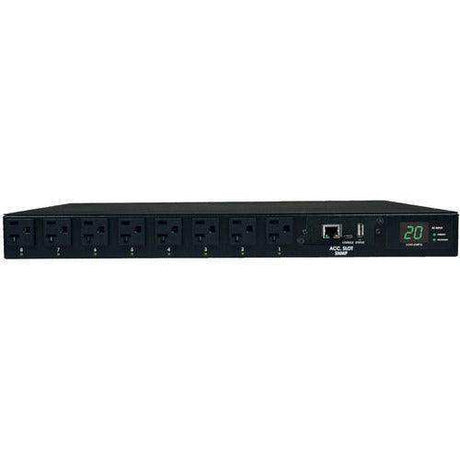 Tripp Lite PDU Switched ATS 120V 20A 5-15/20R 16 Outlet L5-20P Horizontal TAA - PDUMH20ATNET Power Tripp Lite