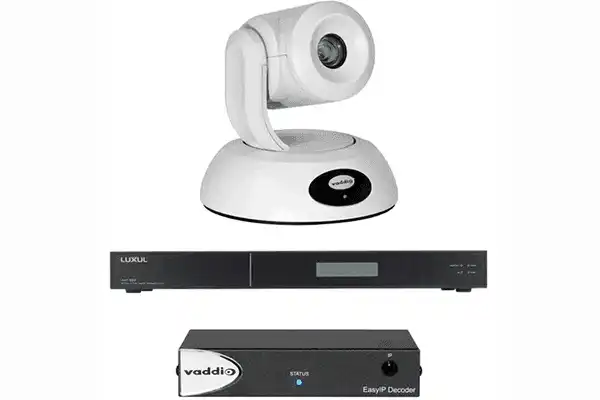 Vaddio- 999-30232-000W EasyIP 20 Base Kit with Professional IP PTZ Camera (White) Video Cameras Vaddio