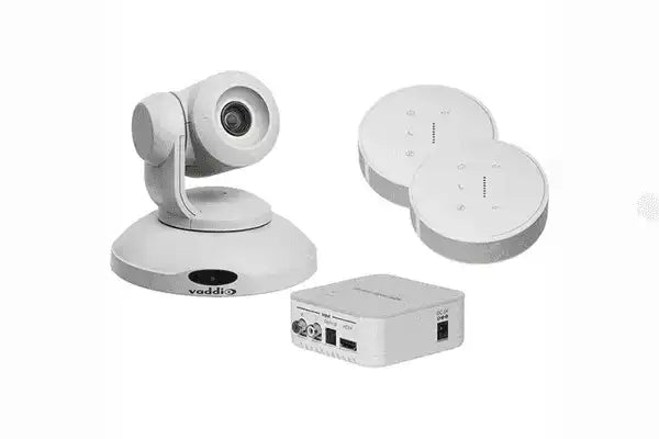 Vaddio ConferenceSHOT AV Bundle with 2 x TableMICs & Audio Embedder (White) - 999-99950-600W Video Cameras Vaddio