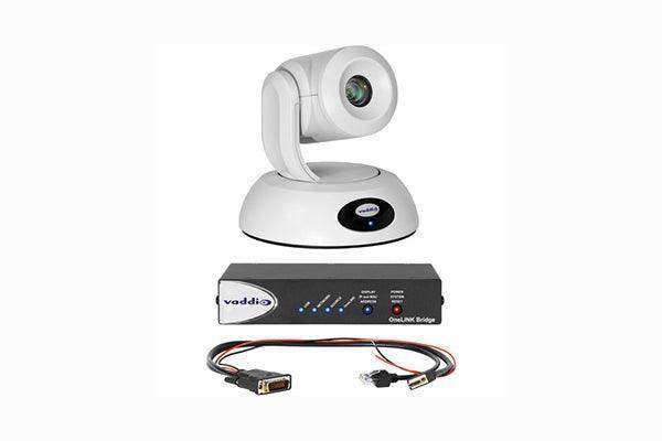 Vaddio RoboSHOT 12E HDBT OneLINK Bridge System for Polycom Codecs (White) - 999-96450-500W Video Cameras Vaddio