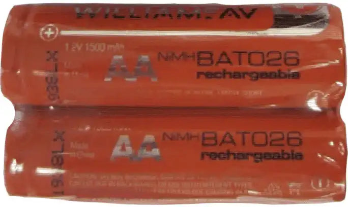 Williams Sound BAT 026-2 – Two AA NiMH Rechargeable Batteries Assistive Listening Williams AV