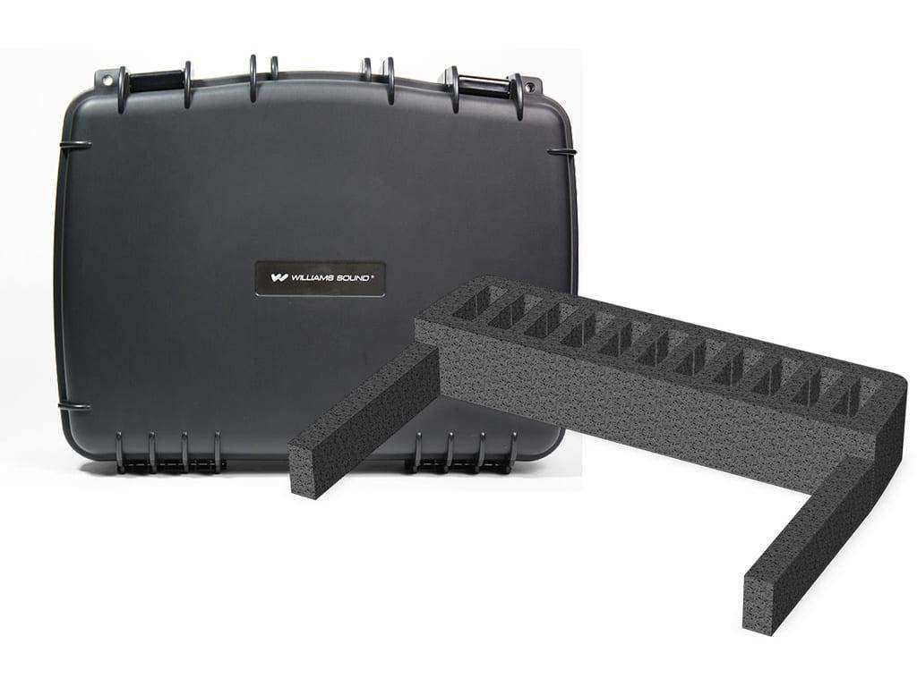 Williams Sound CCS 056 DW 11 Large Water Resistant Carry Case, 11 Slot Foam Insert Assistive Listening Williams AV
