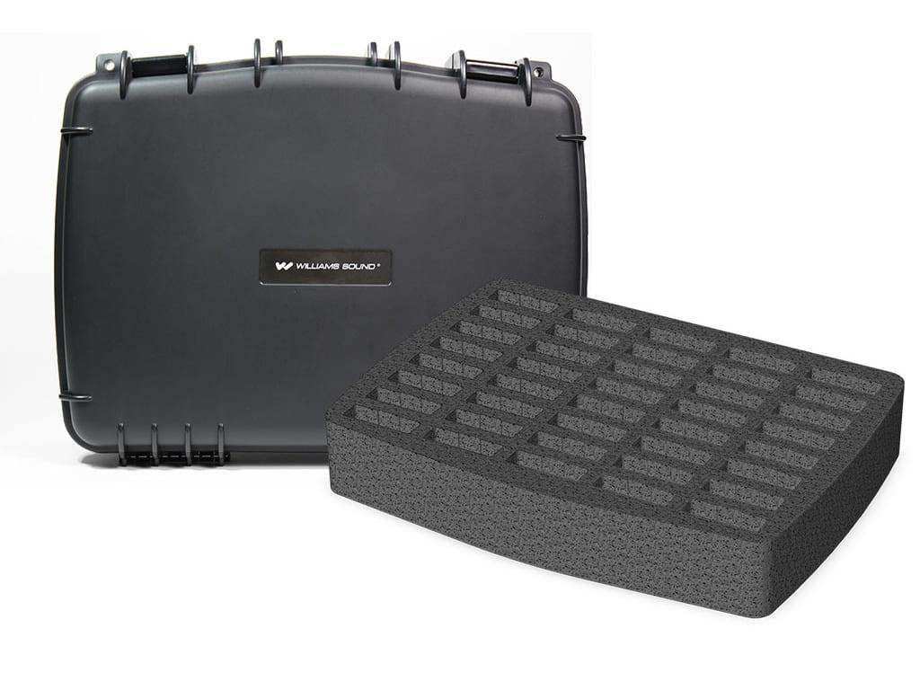 Williams Sound CCS 056 DW 40 Large Water Resistant Carry Case, 40 Slots Assistive Listening Williams AV