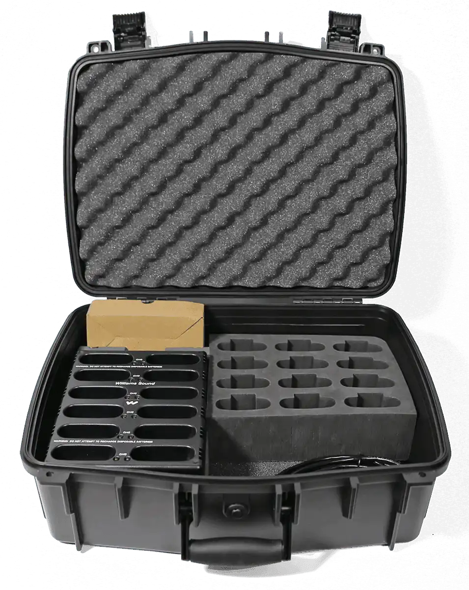 Williams Sound CHG 3512 PRO Body-pack charger, 12 bay, with case Assistive Listening Williams AV