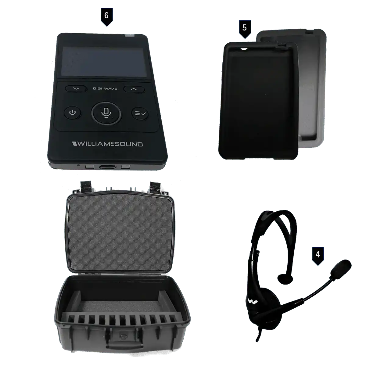 Williams AV DWS COM 6 400 – 6-User Digi-Wave Wireless Intercom Intercoms Williams AV