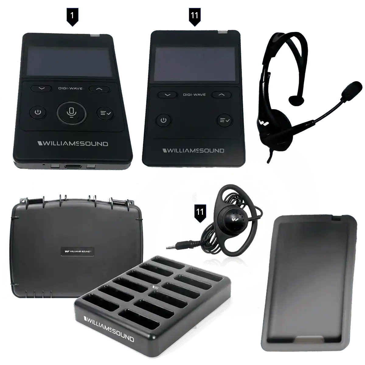 Williams AV DWS TGS 11 400 RCH – Rechargeable Digi-Wave Tour Guide System Assistive Listening Williams AV