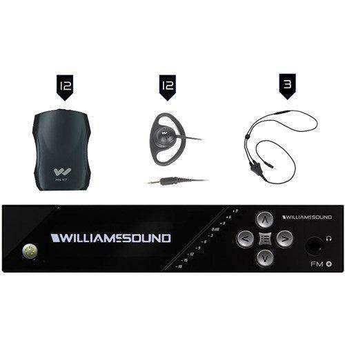 Williams Sound FM 557-12 FM Plus Large-area Dual FM and Wi-Fi ALS with 12 FM R37 Assistive Listening Williams AV