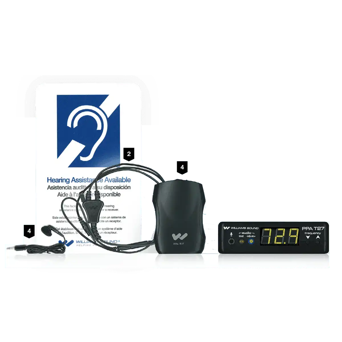 Williams Sound PPA VP 37 Personal FM Value Pack System (with earbud) Assistive Listening Williams AV