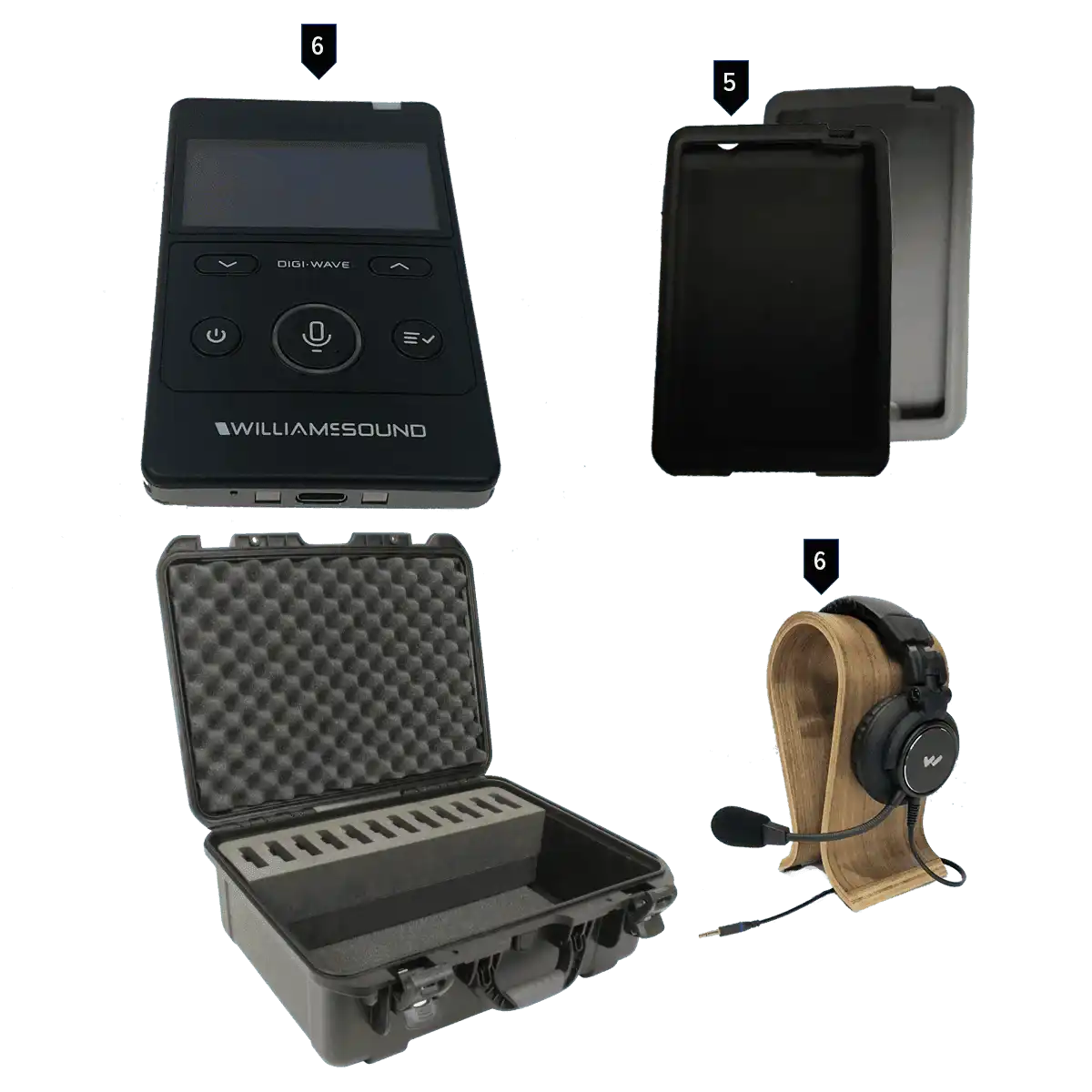 Williams Sounds DWS COM 6 PRO 400 Digi-Wave 400 Wireless Intercom System Intercoms Williams AV