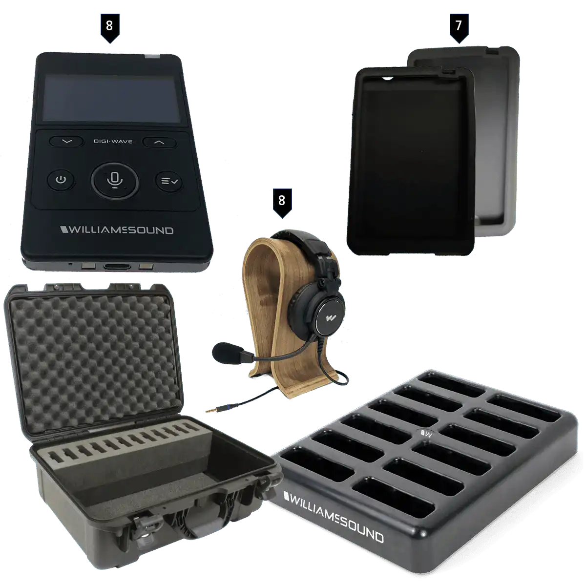 Williams Sounds DWS COM 8 PRO 400 Digi-Wave 400 Wireless Intercom System Intercoms Williams AV