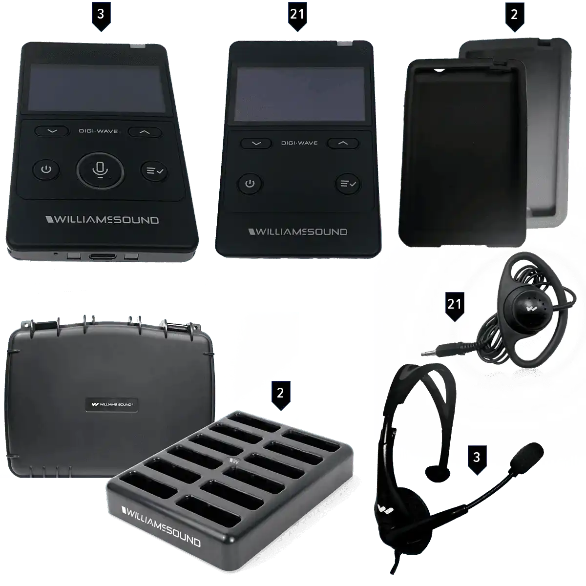 Williams Sounds DWS INT 4 400 RCH Digi-Wave 400 Interpretation System Assistive Listening Williams AV