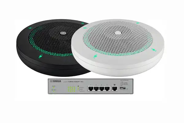 Yamaha ADECIA Tabletop Microphone and Network Switch Solution Audio Conferencing Yamaha