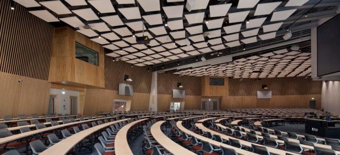 How a higher education organization solved their auditorium audio acoustic issues. - Creation Networks
