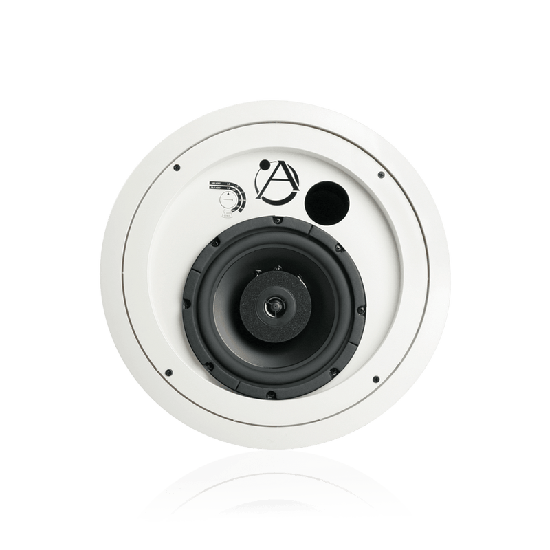 Atlas Sound FAP82T 8" Coaxial In-Ceiling Speaker with 60-Watt 70/100V Transformer and Ported Enclosure (Pair, White)