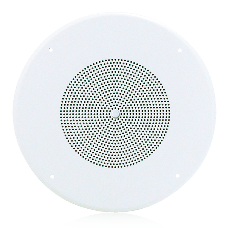 Atlas Sound SD72WV 8" Dual Cone In-Ceiling Speaker with 25V/70V 5-Watt Transformer and 62-8 Baffle with Volume Control