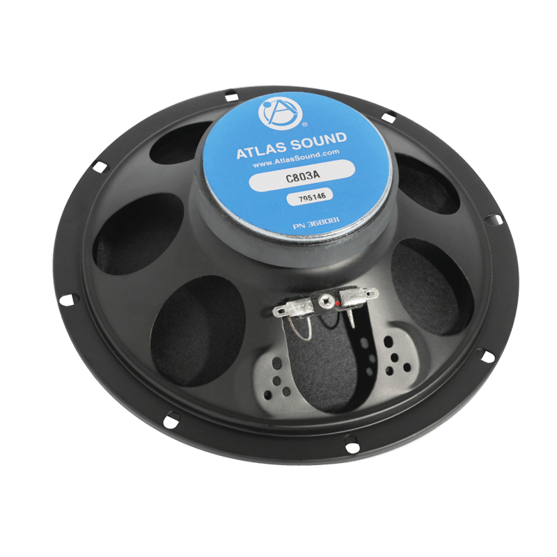 Atlas Sound C803AT167  8" In-Ceiling Coaxial Speaker with 16-Watt 70V Transformer