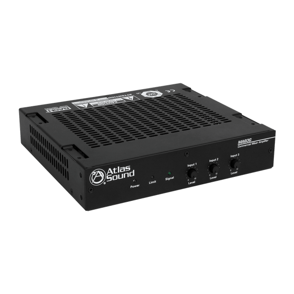 Atlas Sound MA60G 3-Input, 60-Watt Mixer Amplifier with Global Power Supply