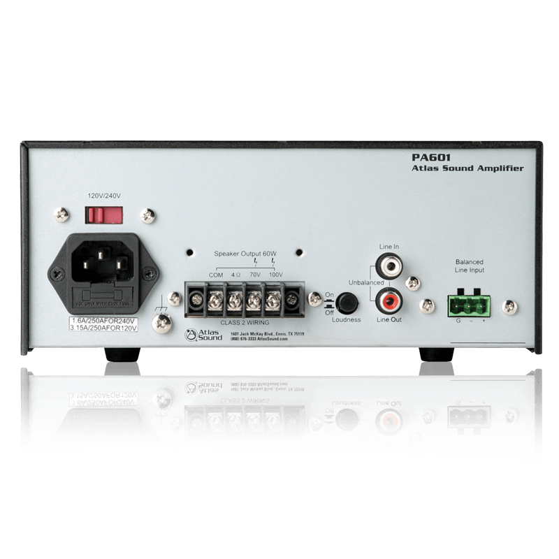 Atlas Sound PA601 Single Channel, 60-Watt Power Amplifier