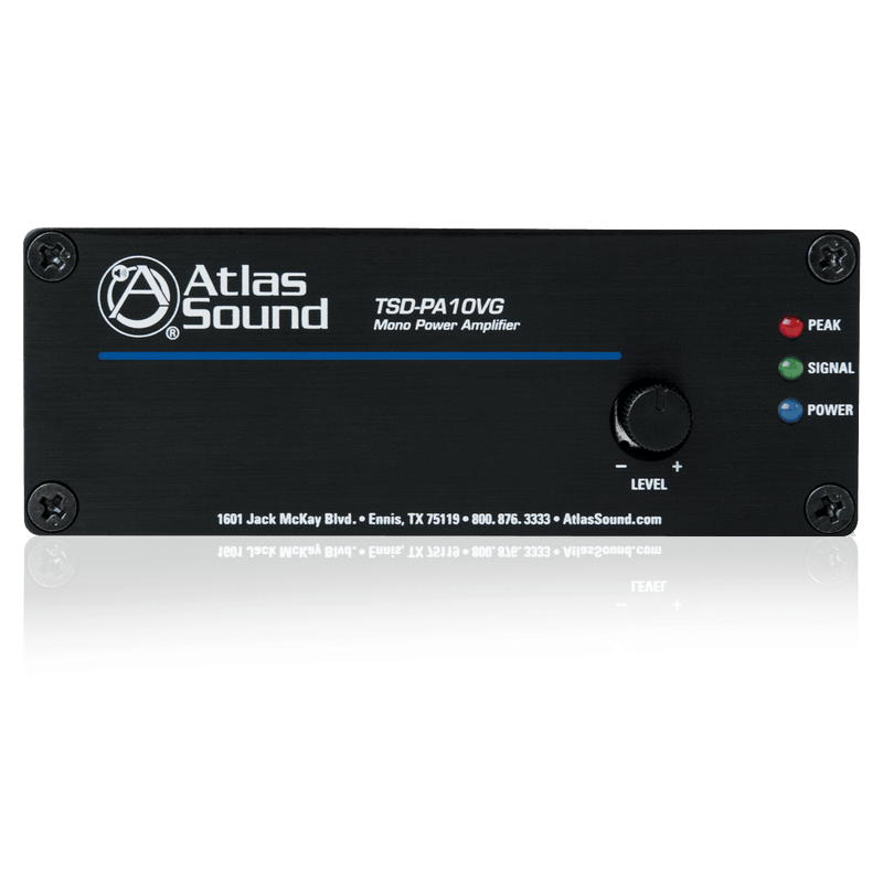 Atlas Sound TSD-PA10VG 10W Mono 4/25V/70.7V/100V Power Amplifier