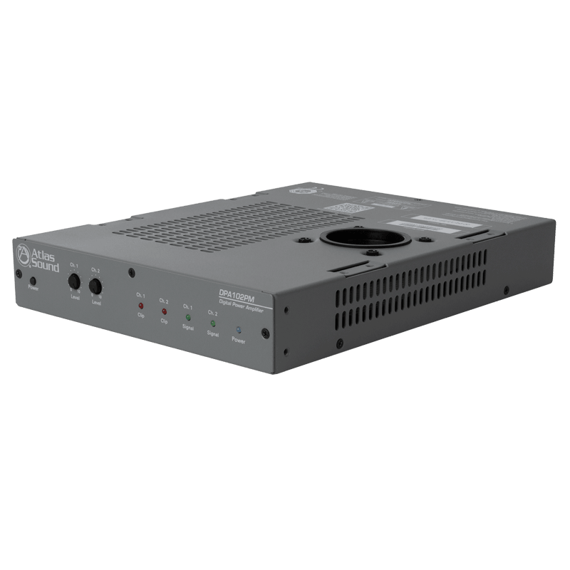 Atlas Sound DPA-102PM 2-Channel x 100-Watt 4Ω Networkable Pole Mount Power Amplifier