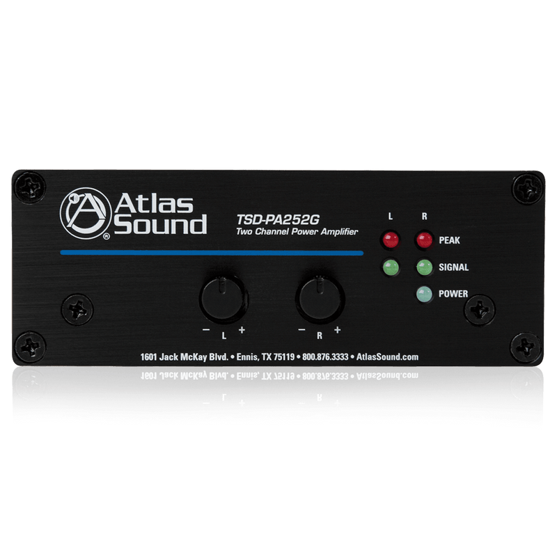 Atlas Sound TSD-PA252G 25W x 2 @ 4 OHMS Two Channel Power Amplifier