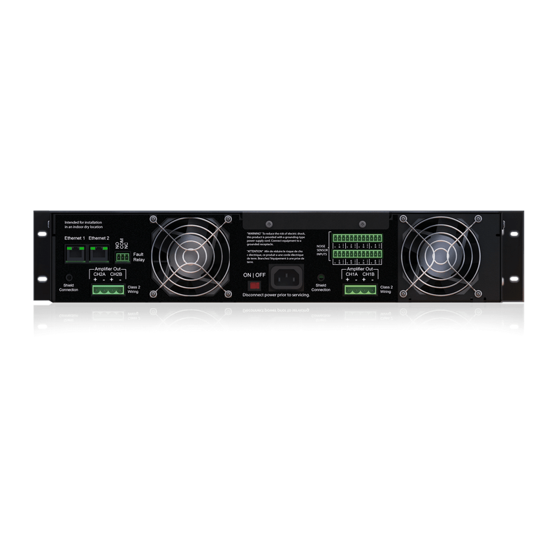 Atlas Sound DNA2404DL Series UL-1711 Listed 70.7-Volt 4-Channel Amplifier with Dante™ Network Audio