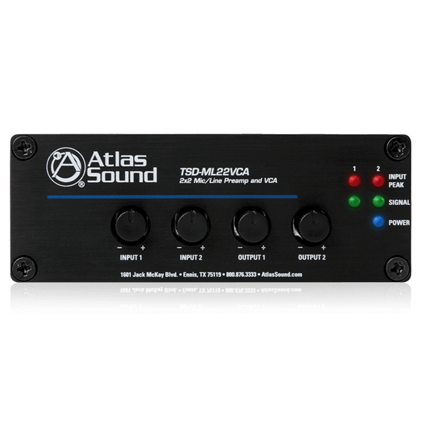 Atlas Sound TSD-ML22VCA 2 x 2 Mic/Line Preamp and VCA