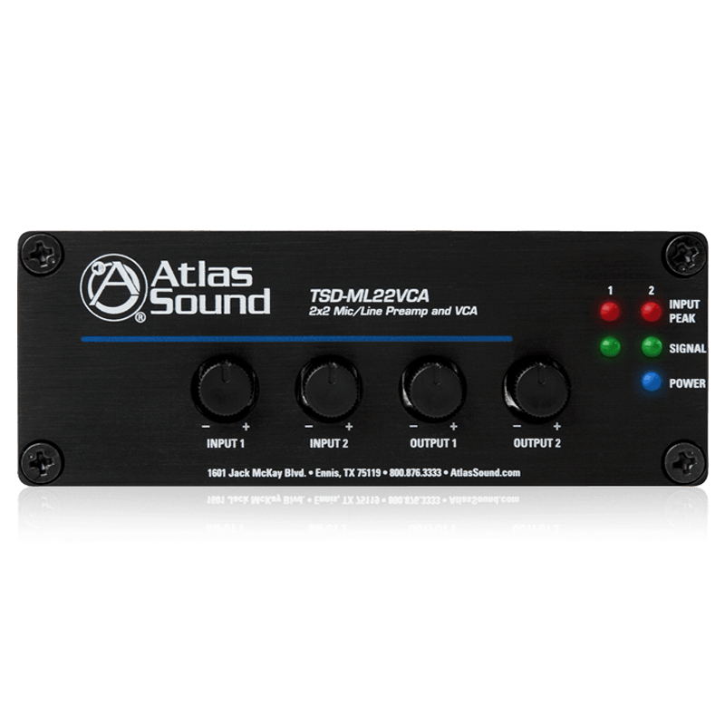 Atlas Sound TSD-ML22VCA 2 x 2 Mic/Line Preamp and VCA