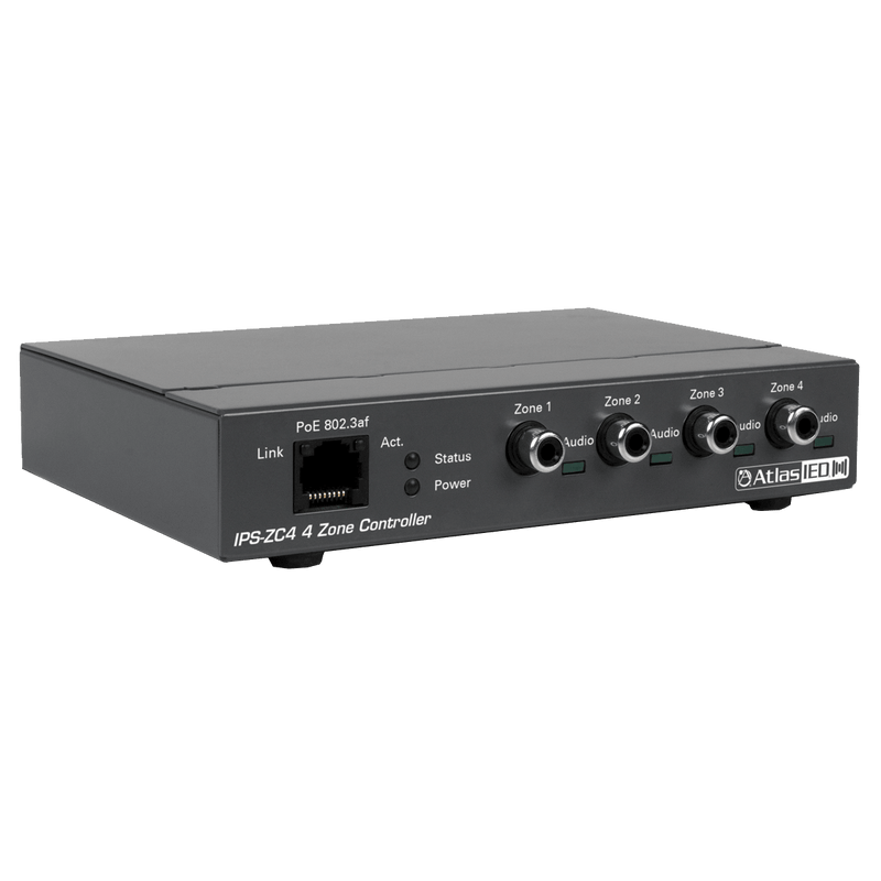 Atlas Sound IPS-ZC4 IP-to-Analog Four Zone PoE Gateway (for SIP applications)
