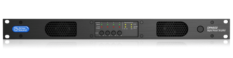 Atlas Sound DPA602 600-Watt Networkable Multi-Channel Power Amplifier with Optional Dante™ Network Audio