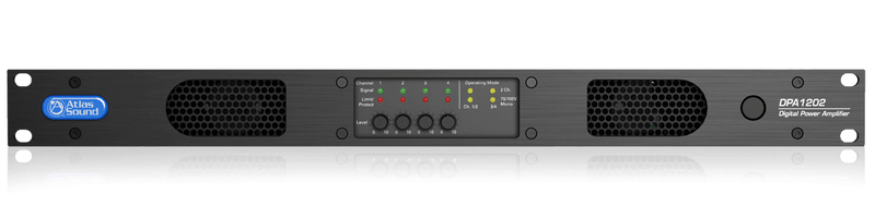 Atlas Sound DPA1202 1200-Watt Networkable Multi-Channel Power Amplifier with Optional Dante™ Network Audio