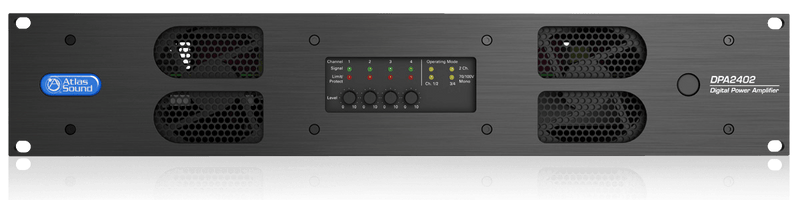 Atlas Sound DPA2402 2400-Watt Networkable Multi-Channel Power Amplifier with Optional Dante™ Network Audio