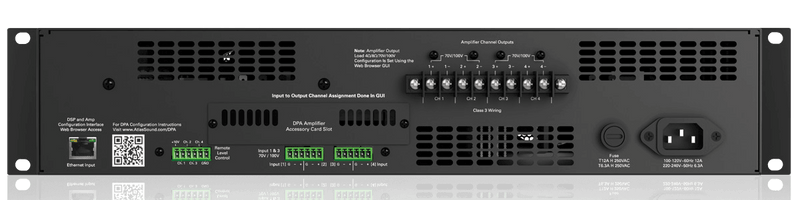 Atlas Sound DPA2402 2400-Watt Networkable Multi-Channel Power Amplifier with Optional Dante™ Network Audio