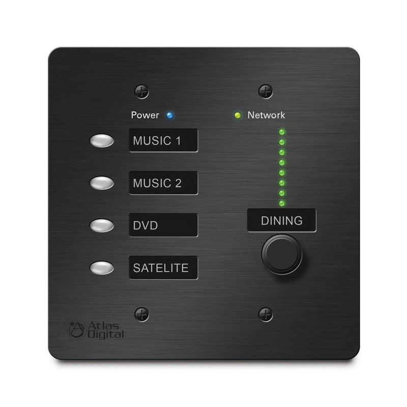 Atlas Sound BBWP-S4K1B BlueBridge® Controller with 4 Buttons and 1 Level Control