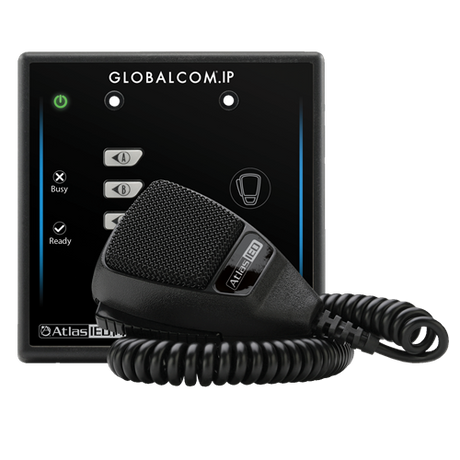 Atlas Sound IPCSD4 – GLOBALCOM.IP Digital Microphone Station with 4 Buttons Communication Station Atlas Sound