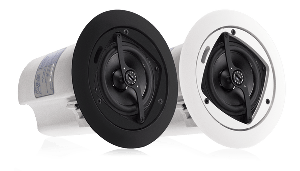 Atlas Sound FAP40T-B 4" Ceiling Speaker System With 70.7/100V-16W Transformer (Pair, Black)