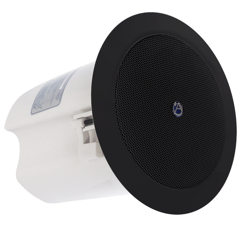 Atlas Sound FAP40T-B 4" Ceiling Speaker System With 70.7/100V-16W Transformer (Pair, Black)