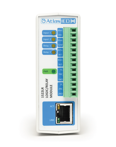 Atlas Sound IED1522LR – 2 Logic Input x 2 Relay Output I/O Device Interface Device Atlas Sound