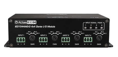 Atlas Sound IED1544AIO-D – 4x4 Analog/Dante I/O Module Interface Device Atlas Sound