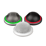 Shure MX395W/BI-LED Microflex Low-Profile Figure-8 Boundary Microphone with Logic-Control LED for Installs (White) Microphones Shure