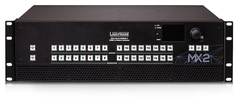 Lightware MX2-16x16-HDMI20-Audio-R HDMI 2.0 standalone matrix switcher - 91310054