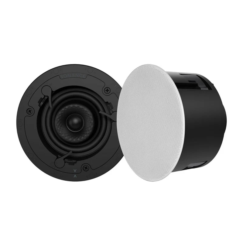 Sonance VX42R 4" Round In-Ceiling Speaker with White Micro Trim Grille (Pair)