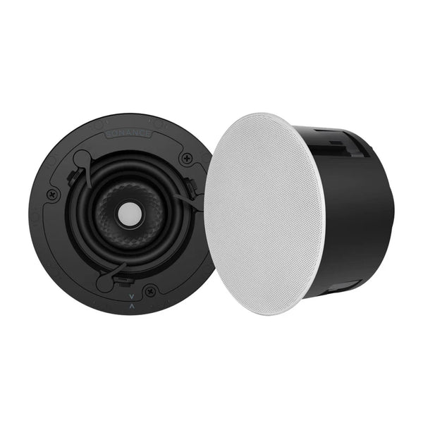 Sonance VX46R 4" Round In-Ceiling Speaker with White Micro Trim Grille (Pair)