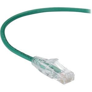 Black Box C6APC28-GN-10 10FT GREEN CAT6A SLIM 28AWG PAT CH CABLE 500MHZ UTP CM SNAGLESS