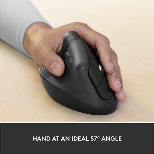 Logitech Lift for Business Left, Vertical Ergonomic Mouse - Left-handed Video Conferencing Logitech