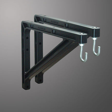Draper 10 or 14" (25 cm or 36 cm) Black Wall Brackets - Black - 227215 Installation Hardware Draper