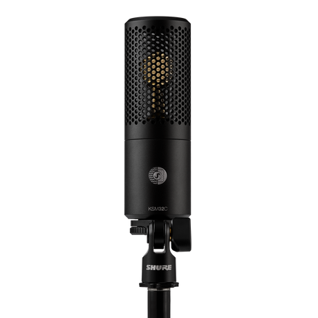 Shure KSM32/SL Cardioid Studio Condenser Microphone–Studio Model (Champagne), with A32SM and Aluminum Case Microphnes Shure