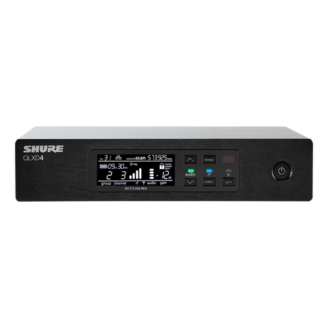 Shure QLXD4 Series Single-Channel Digital Half-Rack Wireless Mic Receiver Microphones Shure