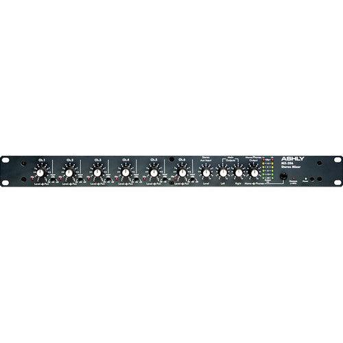 ASHLY MX-206 7x2 Mixer, 6 Mic Inputs, 1 Stereo RCA line input, Stereo Ouput. 48V